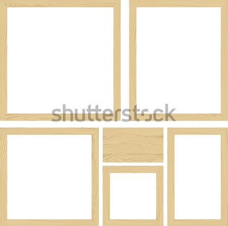 Vector lemn cadre ilustrare gol set Imagine de stoc © hayaship