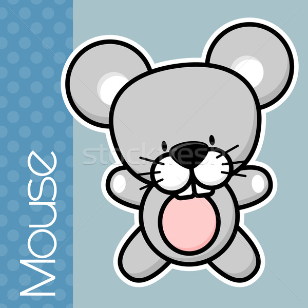 Baby mouse cute piccolo testo solido Foto d'archivio © hayaship