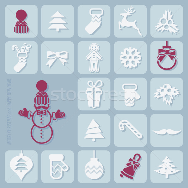 Christmas Icons Set Stock photo © HelenStock