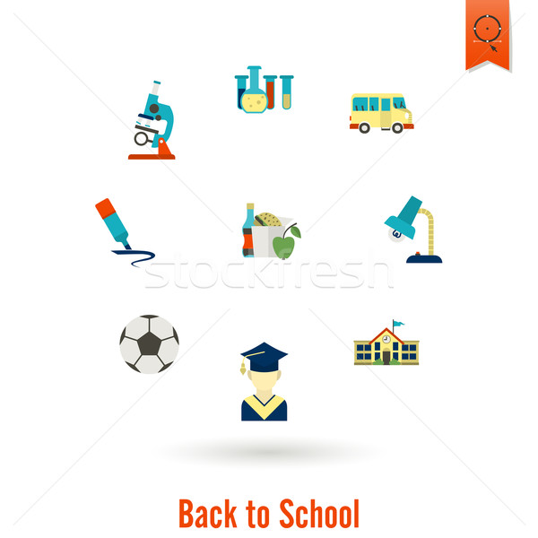 School and Education Icons Stock photo © HelenStock