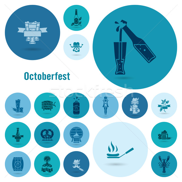 Oktoberfest bière festival design style vecteur [[stock_photo]] © HelenStock