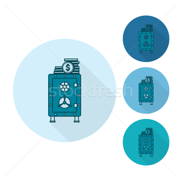 Széf pénz üzlet pénzügy ikon egyszerű Stock fotó © HelenStock