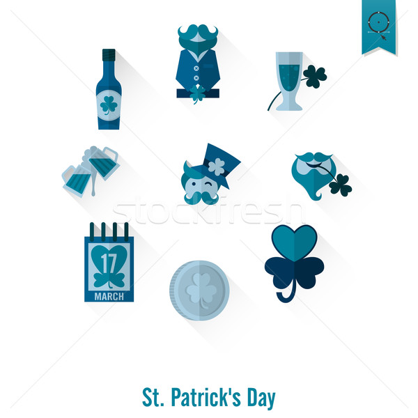 Saint Patricks Day Isolated Icon Set Stock photo © HelenStock