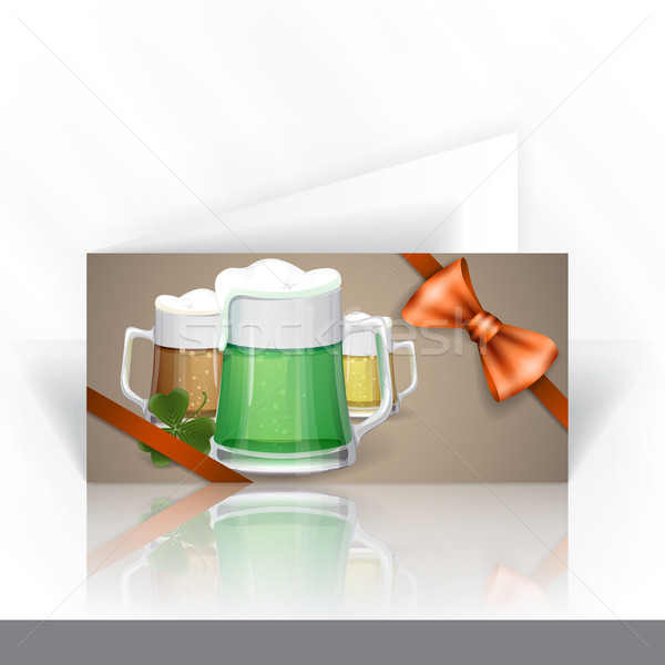 Mug Of Green Beer For St Patrick's Day. Stock photo © HelenStock