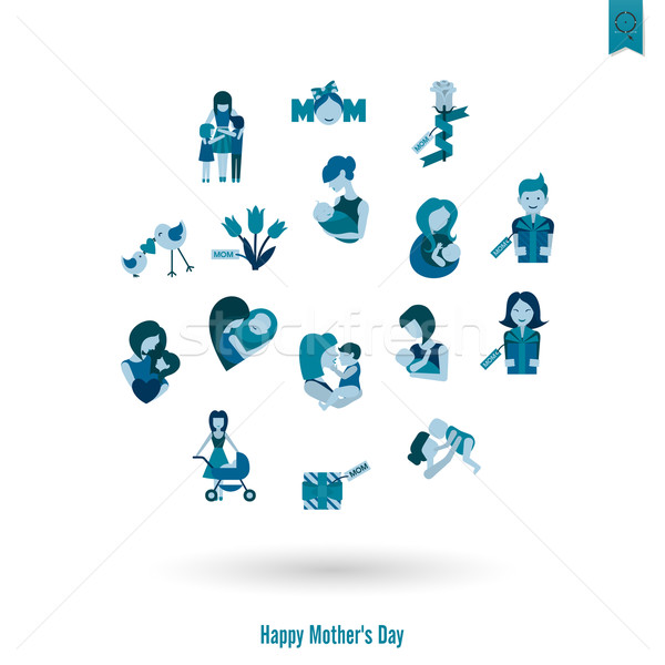 Stock photo: Happy Mothers Day Icons