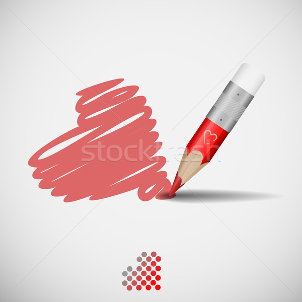 Pencil And Heart. Stock photo © HelenStock