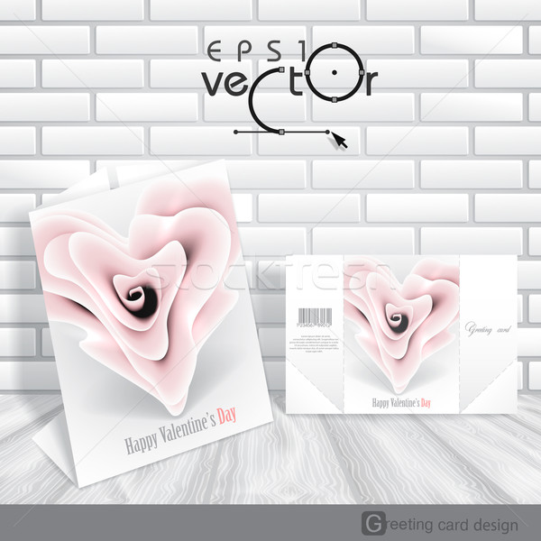Greeting Card Design, Template. Happy Valentines Day Stock photo © HelenStock