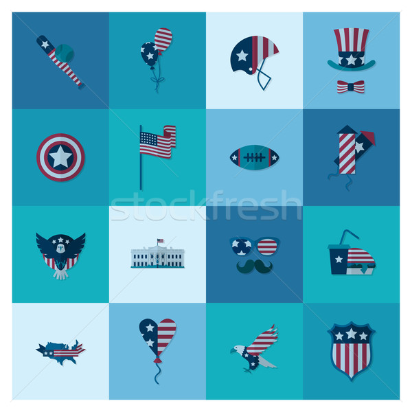 день Соединенные Штаты простой иконки вектора Сток-фото © HelenStock