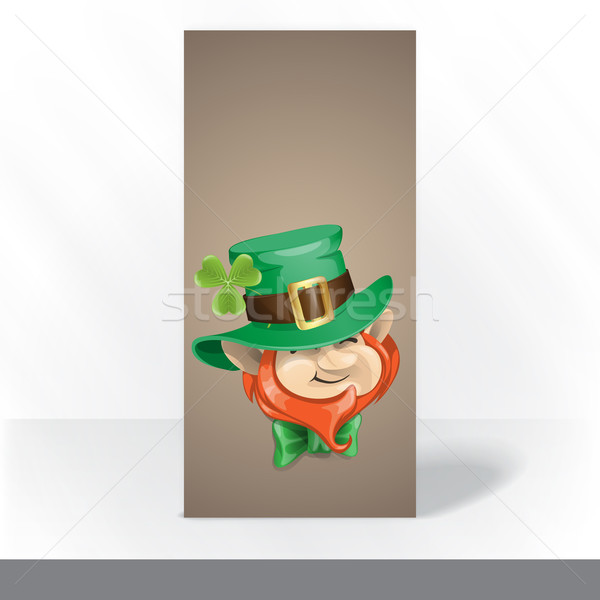 St Patrick's Day Leprechaun Face. Stock photo © HelenStock