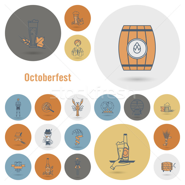 Oktoberfest bière festival design style vecteur [[stock_photo]] © HelenStock