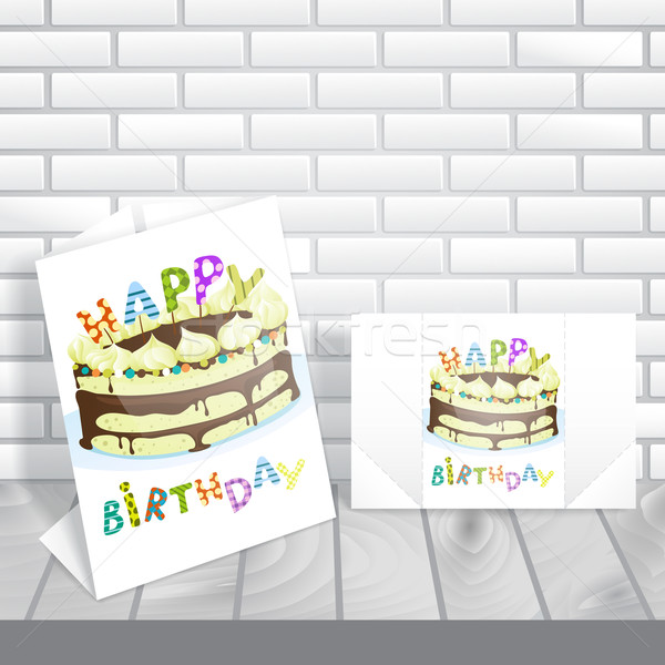 Carte de vœux modèle de conception coloré anniversaire affaires heureux [[stock_photo]] © HelenStock