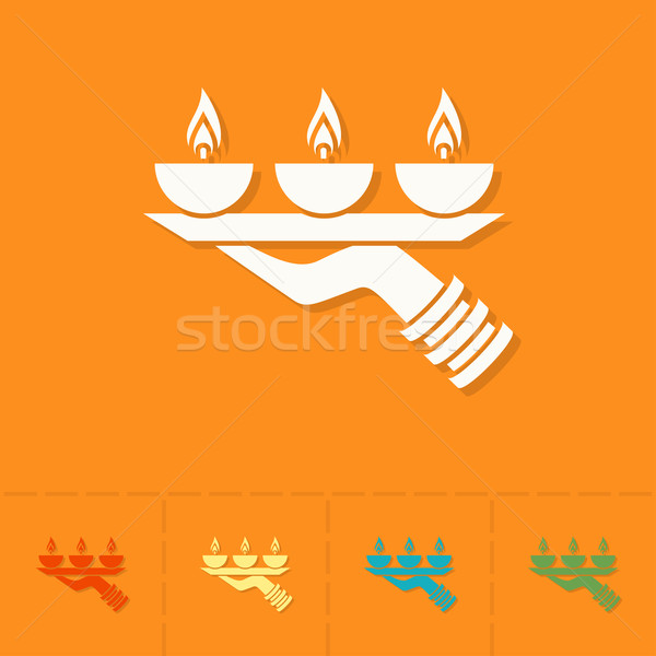 Zdjęcia stock: Diwali · indian · festiwalu · ikona · proste