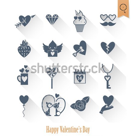 Romántica sin costura símbolos día de san valentín elementos Foto stock © HelenStock