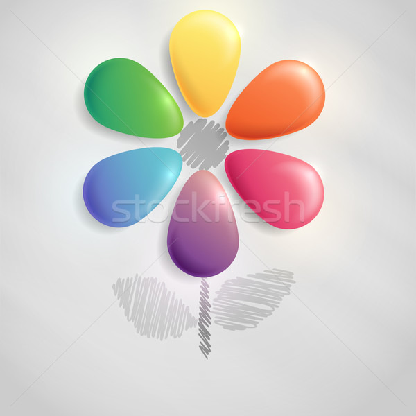 Flower Buttons. Art Background. Stock photo © HelenStock