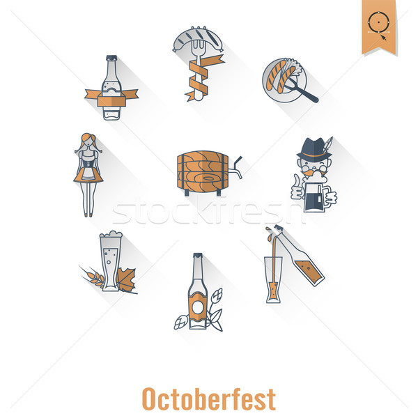 Сток-фото: Октоберфест · пива · фестиваля · долго · тень · дизайна