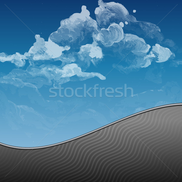 Stok fotoğraf: Bulut · gökyüzü · boyalı · eps · 10 · kâğıt