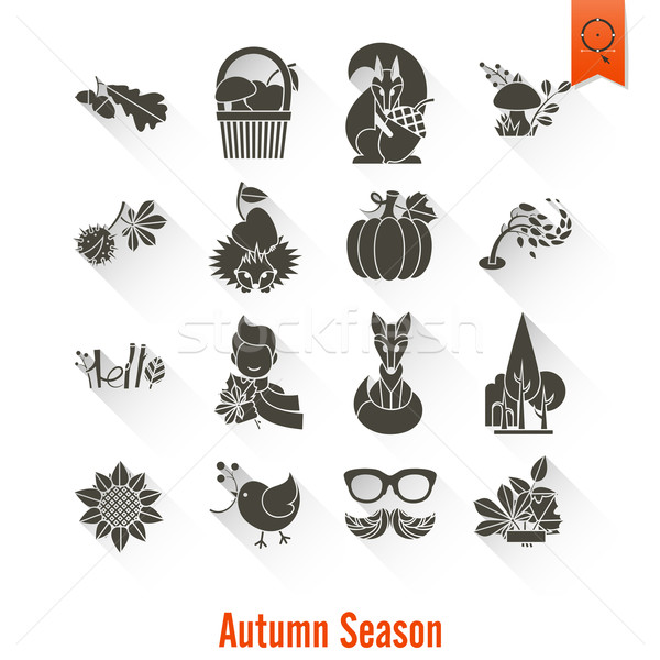 Set of Flat Autumn Icons Stock photo © HelenStock