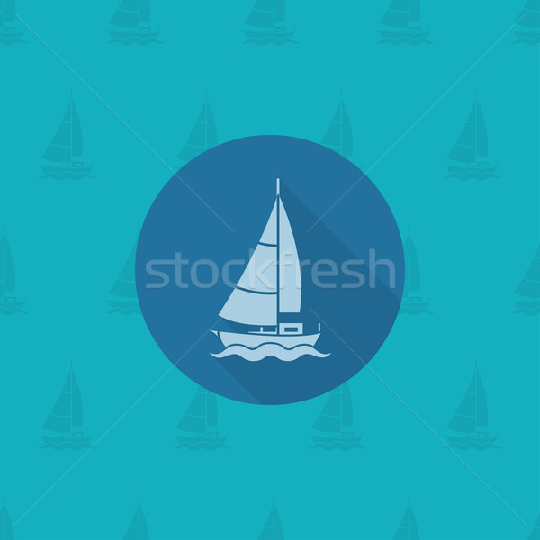 Summer and Beach Simple Flat Icon Stock photo © HelenStock