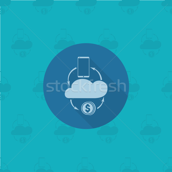 Pénzkeresés nyereség felhő üzlet pénzügy ikon Stock fotó © HelenStock