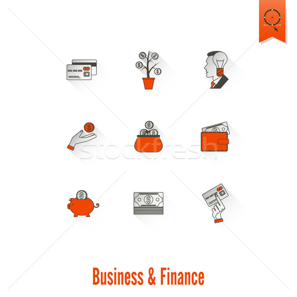Business and Finance Icon Set Stock photo © HelenStock