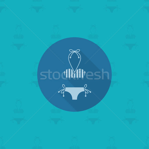 Summer and Beach Simple Flat Icon Stock photo © HelenStock