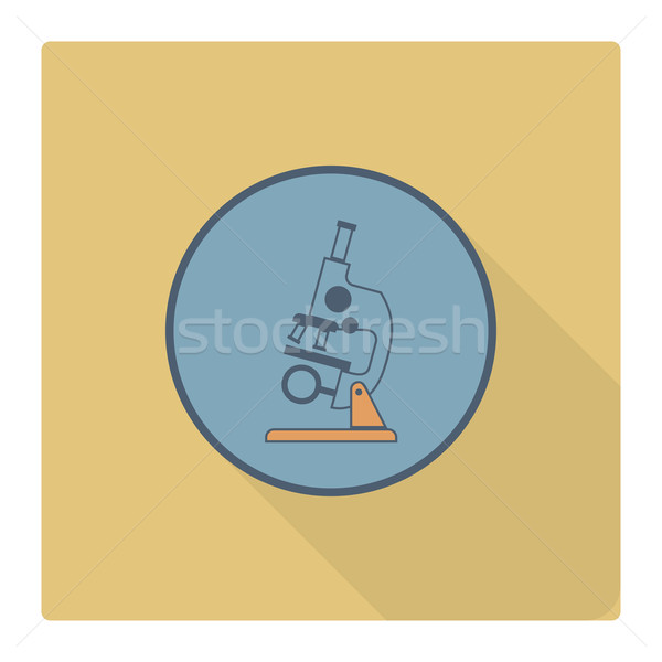 Okul eğitim simgeler ikon mikroskop dizayn Stok fotoğraf © HelenStock