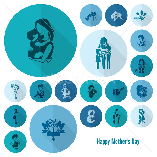 Stock photo: Happy Mothers Day Icons