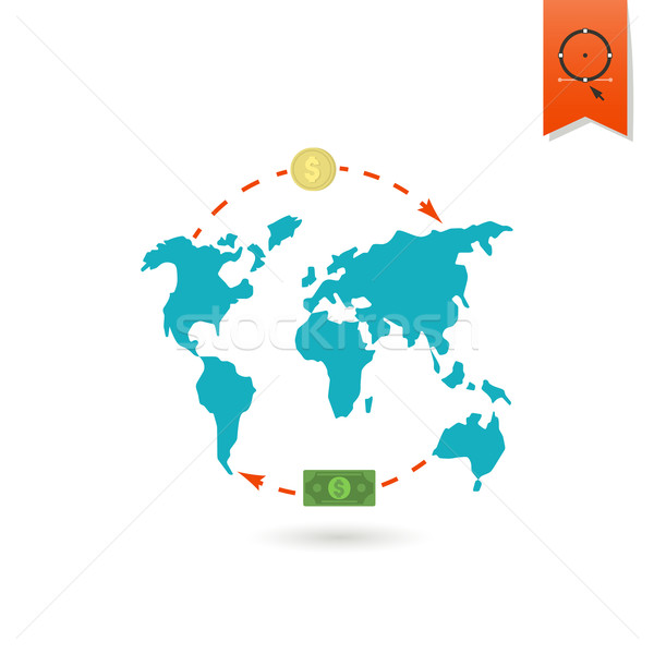 World Map and Money Stock photo © HelenStock