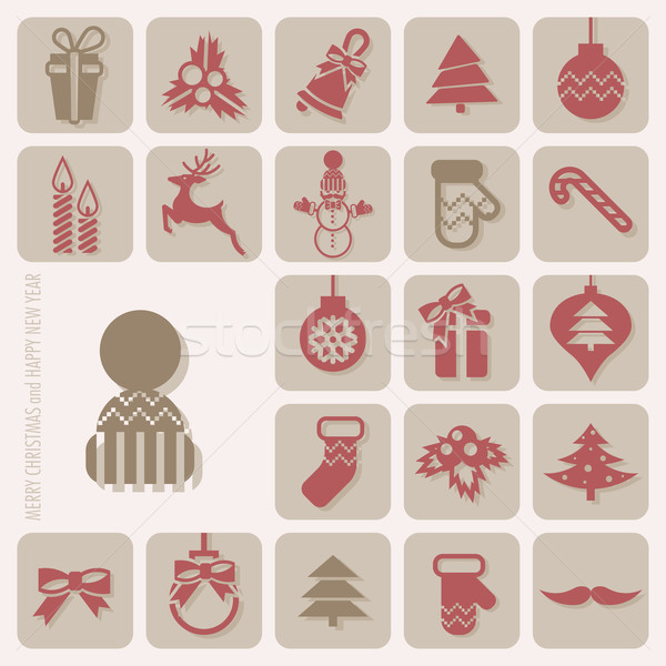 Stock photo: Christmas Icons Set