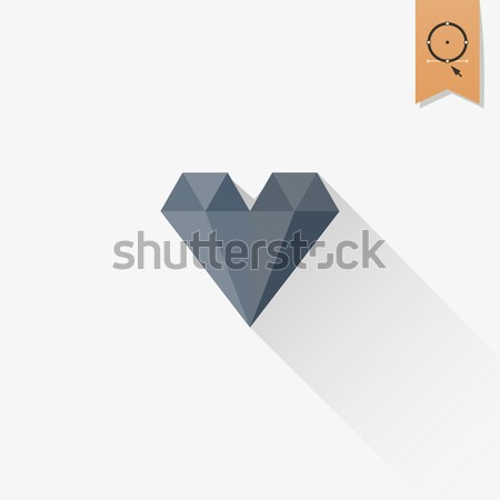 Gelukkig valentijnsdag icon eenvoudige bruiloft liefde Stockfoto © HelenStock