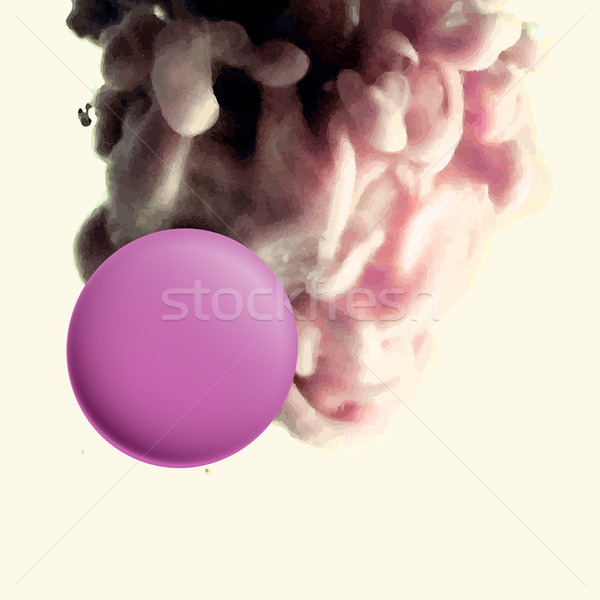 ストックフォト: 雲 · インク · 水 · eps · 10 · 抽象的な