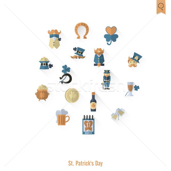 Stock photo: Saint Patricks Day Isolated Icon Set