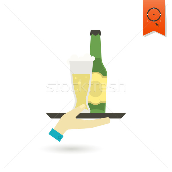 Stockfoto: Oktoberfest · bier · festival · hand · dienblad