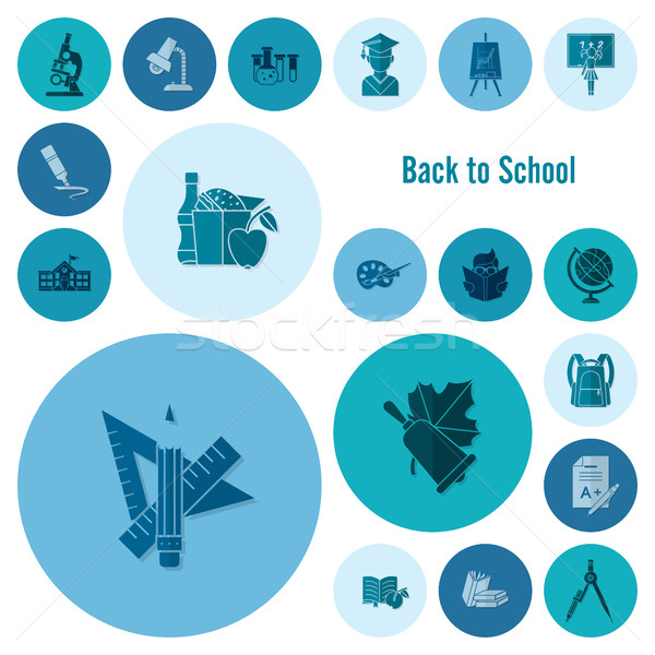 Zdjęcia stock: Szkoły · edukacji · ikona · projektu · stylu