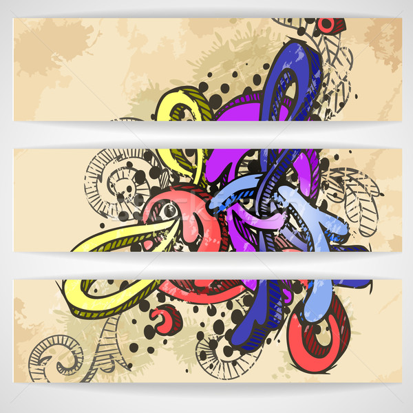 Abstract Colored Graffiti Pattern. Stock photo © HelenStock