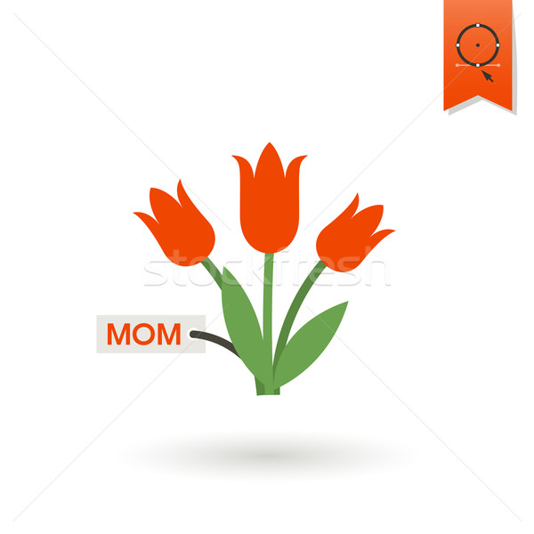 Boldog anyák napját ikon egyszerű vektor tiszta munka Stock fotó © HelenStock