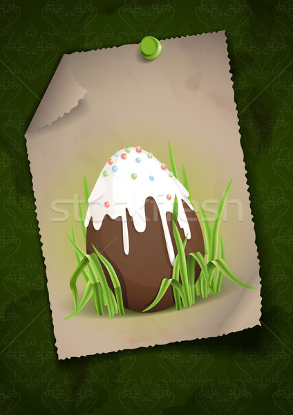 Ciocolată Easter Egg felicitare sablon de design eps 10 Imagine de stoc © HelenStock