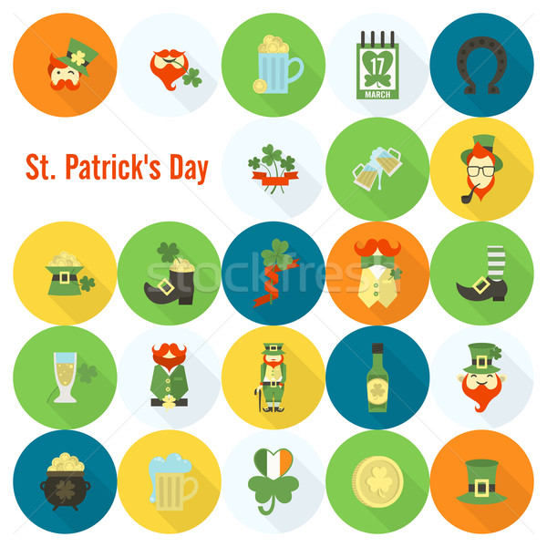Saint Patricks Day Icon Set Stock photo © HelenStock