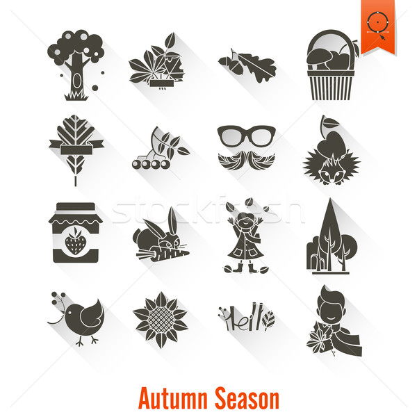 Set of Flat Autumn Icons Stock photo © HelenStock