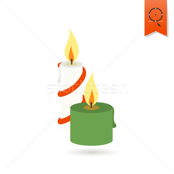 Christmas Candles. Colorful Stock photo © HelenStock