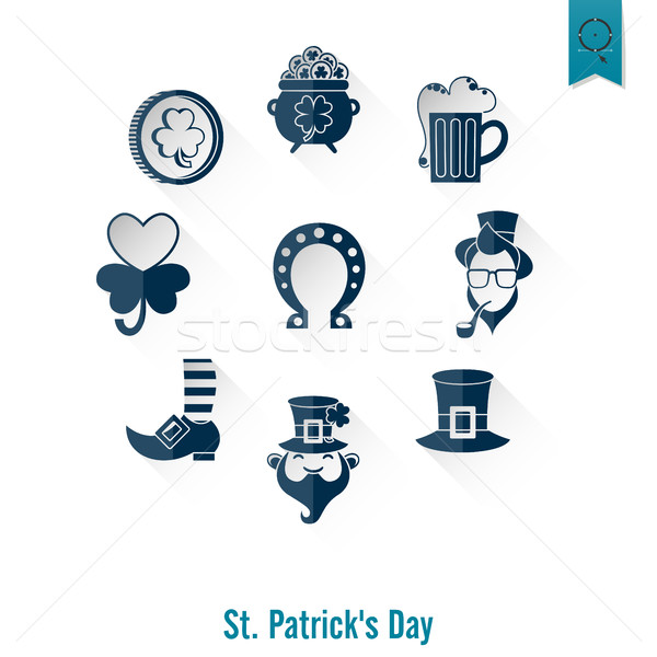 Saint Patricks Day Isolated Icon Set Stock photo © HelenStock