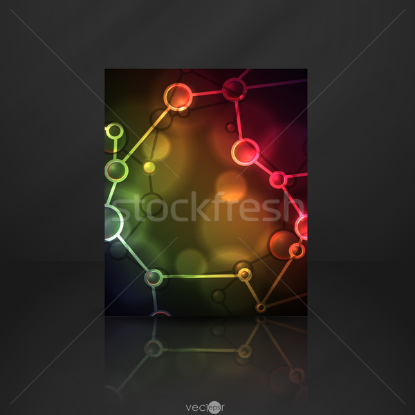 Neon Molecule Illustration. Stock photo © HelenStock