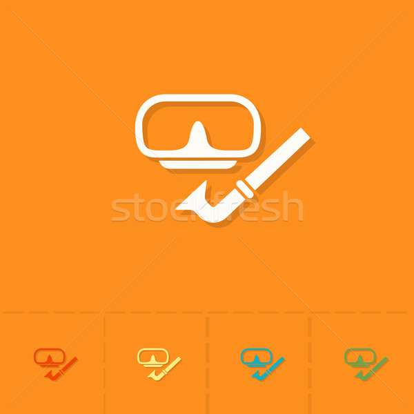 Verano playa simple iconos vector diseno Foto stock © HelenStock