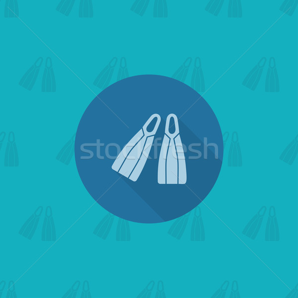 Summer and Beach Simple Flat Icon Stock photo © HelenStock