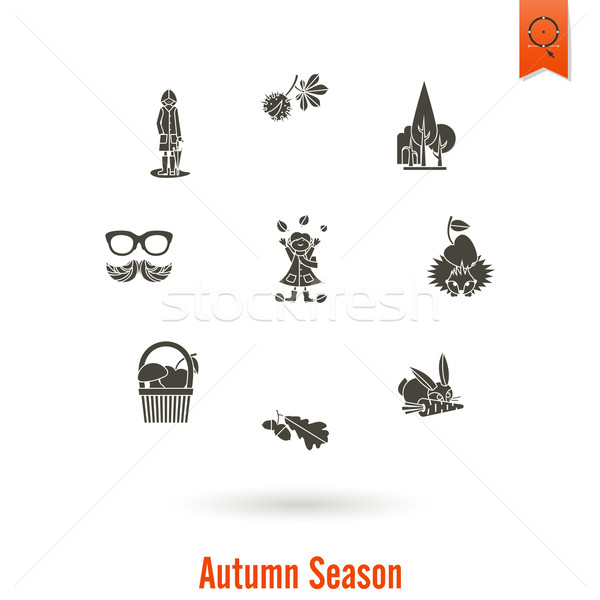 Set of Flat Autumn Icons Stock photo © HelenStock