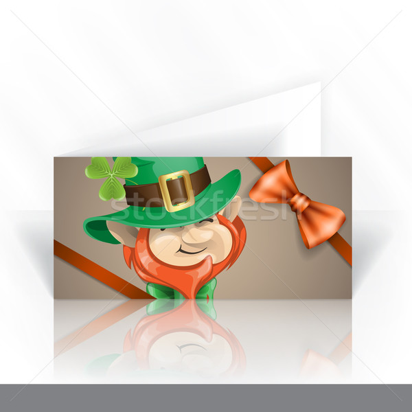 St Patrick's Day Leprechaun Face. Stock photo © HelenStock