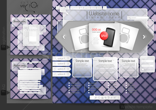 Website Design Template Menu Elements Stock photo © HelenStock