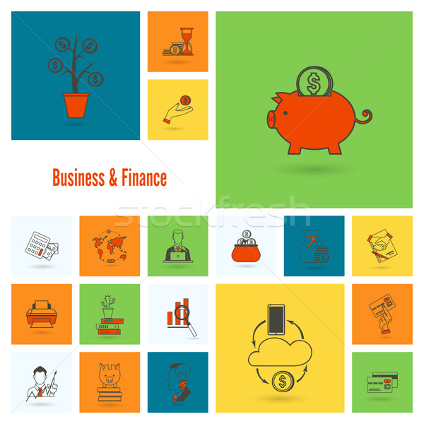 Stock photo: Business and Finance Icon Set