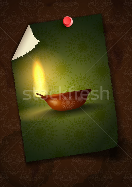 Carte de vœux modèle de conception eps 10 papier feu Photo stock © HelenStock