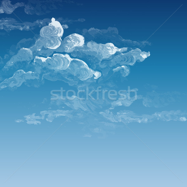 Wolk hemel geschilderd eps 10 papier Stockfoto © HelenStock